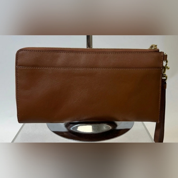 Coach Designer Brown Wristlet Wallet - Picture 2 of 7